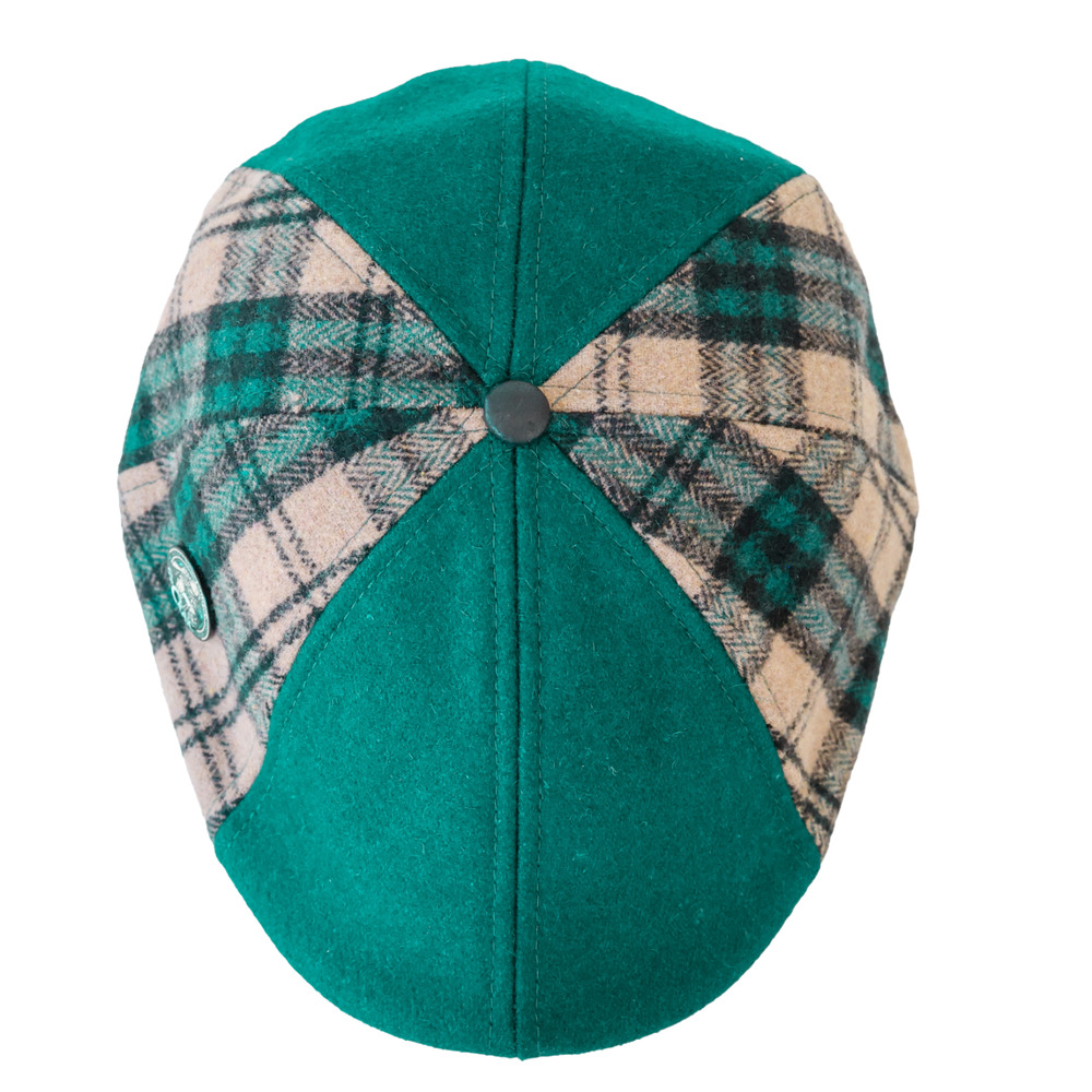 Boston Scally The Craic Pin Plaid Newsboy Cap M/L Preppy Gatsby Wool Blend Hat - Picture 7 of 16